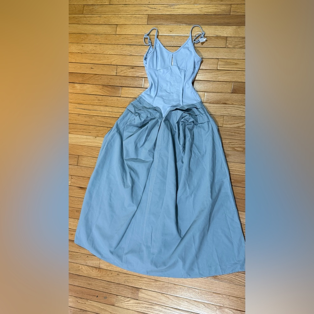 Y2K Baby Blue Maxi Dress XS